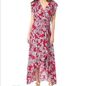 Splendid Etched Floral Wrap Dress in Size Medium